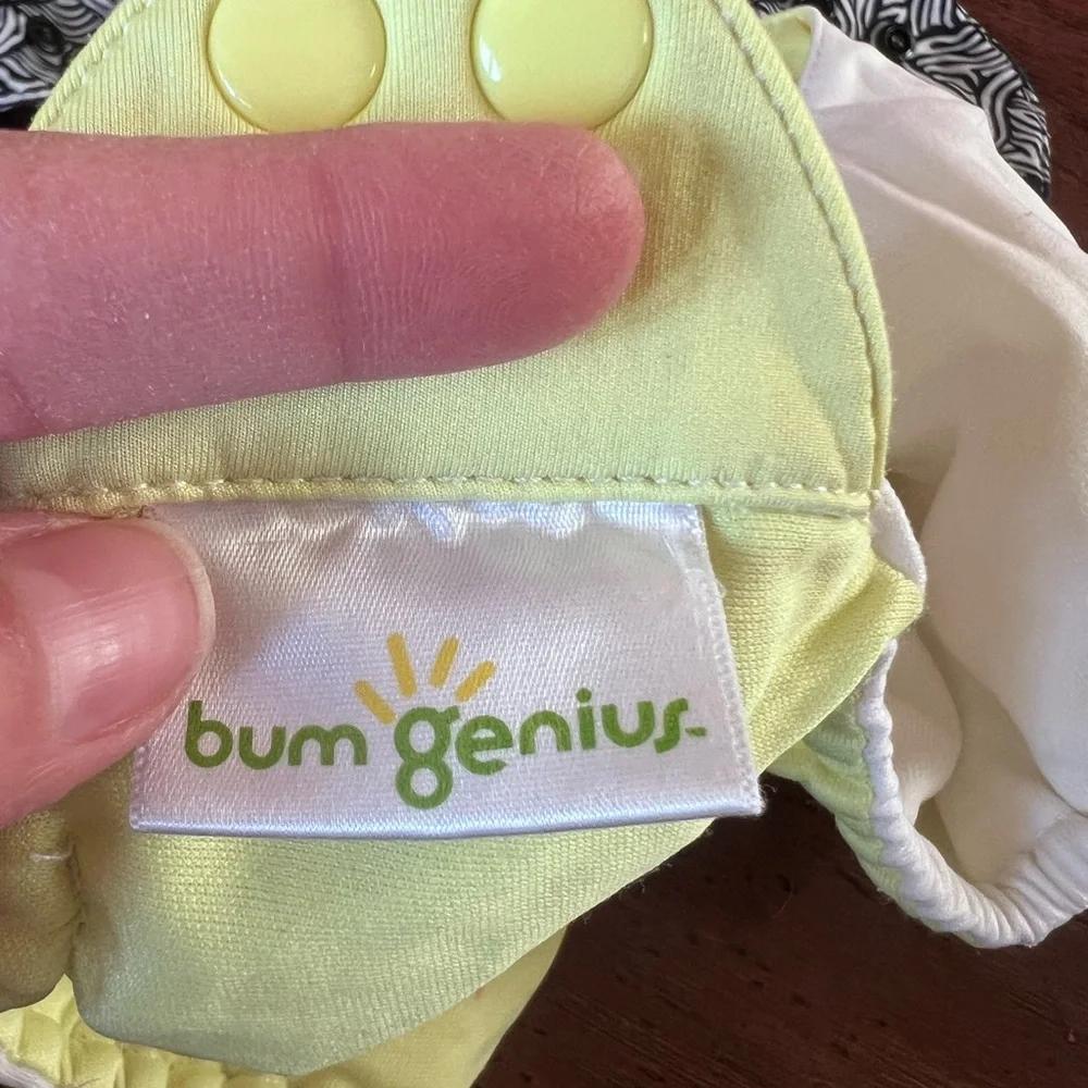 4 Bum Genius diapers shells and liners